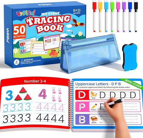 Preschool Learning Activities, Tracing Books for Kids Ages 3+, Toddler Handwriting Practice, Letter Tracing for Kids, Preschool Kindergarten Workbooks 3+, Learning Books for 3+ Years Old in Saudi Arabia