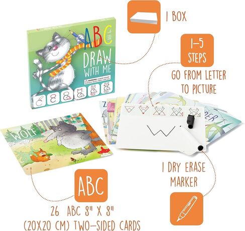 Learn to Draw ABC Letters: Crafts & Art Supplies for Kids Ages 3-6, Gift in Kuwait