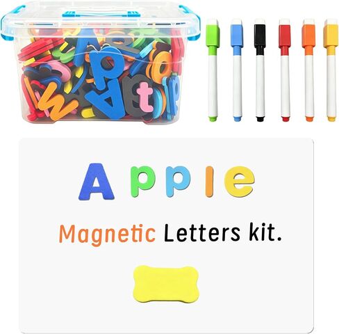 UJL 238Pcs Fridge Magnets Magnetic Letters Alphabet Magnets Preschool Toys in Saudi Arabia