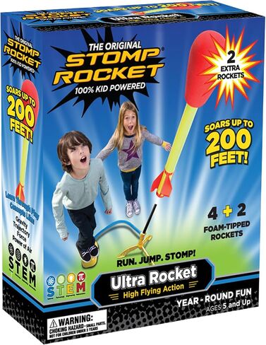 Stomp Rocket Ultra, High-Flying Rocket Launcher for Kids, 4 Rockets in Kuwait