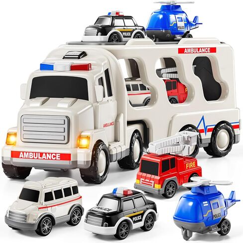 JUKUDAHU 5-in 1 Play Ambulance Toy, Truck Toys for Boys Ages 3-8 in Saudi Arabia