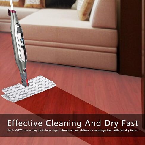 وسادات بديلة للممسحة البخارية من KEEPOW لممسحة البخار Shark Genius Lift-Away S3973D S6002 S5003D S6001 S6003 S5001 S5002 S3973WM، وسادات تنظيف بالبخار قابلة للغسل لتنظيف الأرضيات الصلبة (3 عبوات) in Kuwait