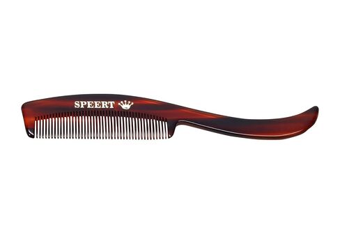 Hand-Made Tortoise Comb | Mustache | All Hair Types: Curly/Straight/Thick/Thin | Hypo-Allergenic Biodegradable Cellulose Acetate | MADE IN SWITZERLAND | 4.65" x 0.83" x 0.28" | #1618 in Kuwait