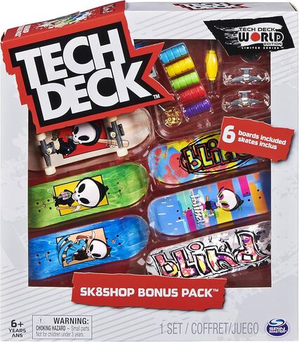 TECH DECK, Sk8shop Fingerboard Bonus Pack, Collectible and Customizable Mini Skateboards (Styles May Vary) in Kuwait