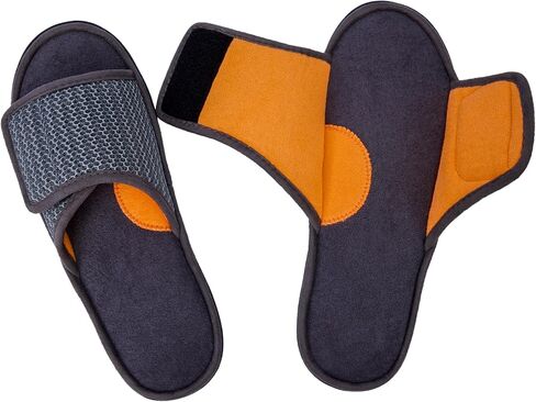 WALKFUN Adjustable House Slippers for Men Open Toe Breathable Indoor Slip on Mens Slides Sandals with Memory Foam for Bedroom,Patio in Kuwait
