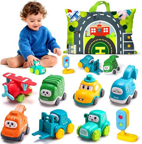 ALASOU Cranes Car Toys for 1 Year Old Boy Gifts with Playmat/Storage Bag in Saudi Arabia