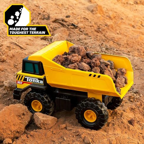 Tonka Steel Classics Mighty Dump Truck - Made with Steel & Sturdy Plastic, Yellow Toy Construction Truck, Boys and Girls, Kids, Toddlers, Ages 3+ in Saudi Arabia