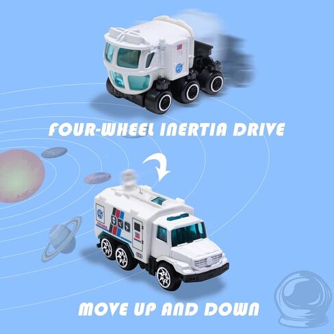 Oriate Diecast Mini Rocket Ship Space Car Toy Set, 6PCS Airplane Space Toys in Saudi Arabia