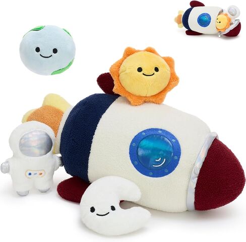 Muiteiur 13.8 Inch Rocket Planet Playset Plush Toys with Storage for Kids in Kuwait