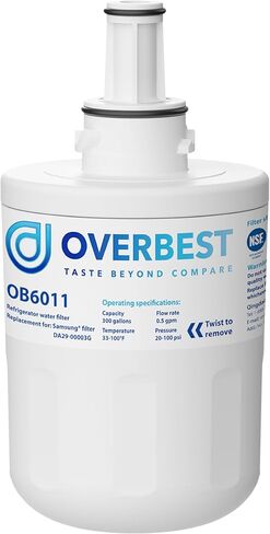 فلتر مياه الثلاجة من Overbest DA29-00003G، بديل لهاتف Samsung DA29-00003G، DA29-00003B، DA29-00003A، Aqua-Pure Plus، HAFCU1 (عبوة من 3 قطع) in Kuwait