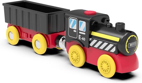 Battery Operated Locomotive Train, Magnetic Trains Toy for Wooden Tracks, Motorized Train Compatible with Thomas, Brio, Chuggington, Melissa & Doug in Kuwait
