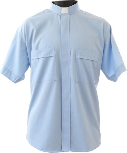 MDS Sky Blue Tab Clergy Shirt #2400 in Kuwait