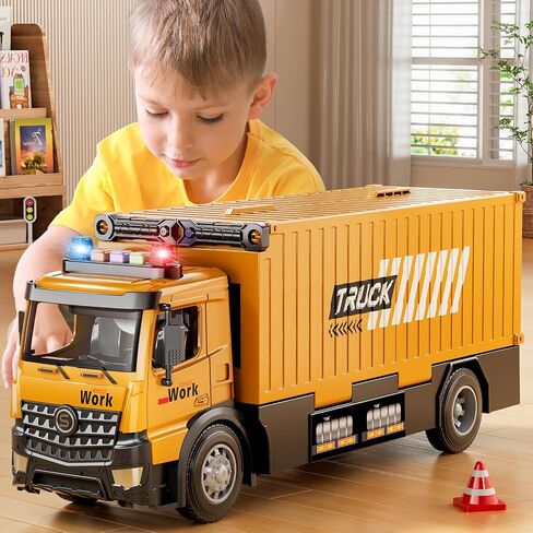 Carrier Truck Race Track Boy Toddlers Toys, Truck Toys for Toddlers 3-5 5-7, Toy Transport Car with Tower Crane Light & Sound, Excavators Cars Gifts for Age 3 4 5 6 7 Years Old Boys Girls in Saudi Arabia