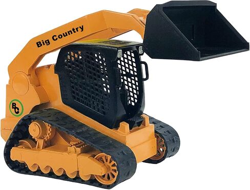 Big Country Toys - Track Skid Steer - 1:20 Scale - Construction Toys - Auger - Bucket - Hay Fork - Attachments - Flatbed Trailer -Plastic… in Kuwait