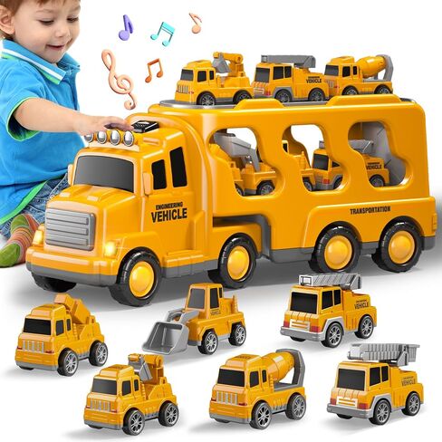 Beby Buty 5 in 1 Construction Trucks Cars Toys for Toddlers 3-5 in Kuwait