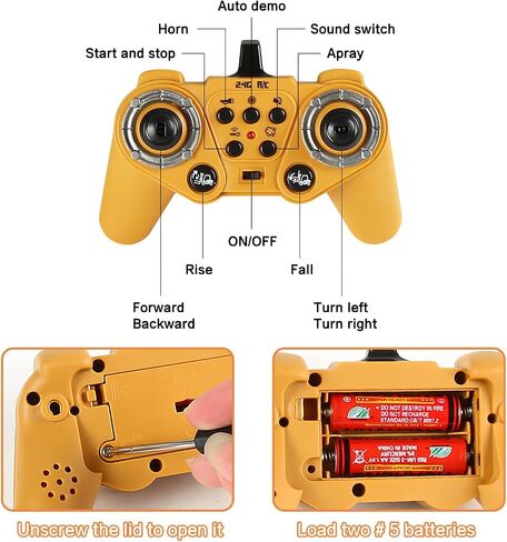 Remote Control Forklift 11 Channel Rc Forklift Cranes Construction Toys, w/Boxes/Sound and Light Spray, Two Rechargeable Batteries, Kids Forklift Toy Christmas & Birthday Gifts in Kuwait