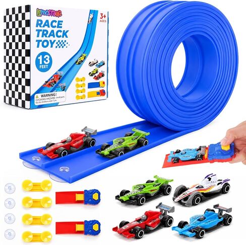 Flexible Race Track Set for Kids: Flex Race Track with 4 Car and 2 Thruster in Kuwait