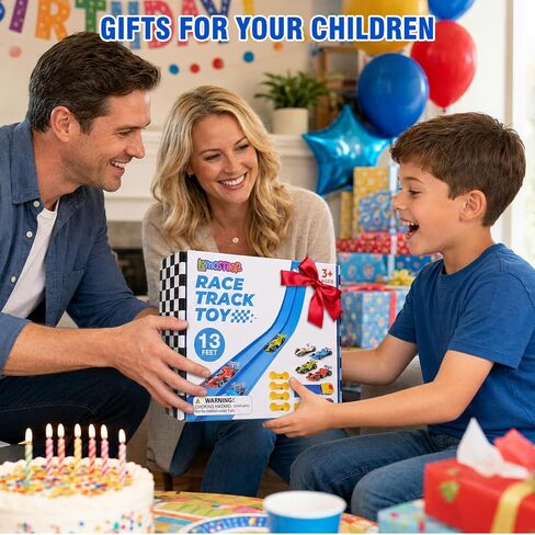 Flexible Race Track Set for Kids: Flex Race Track with 4 Car and 2 Thruster in Kuwait
