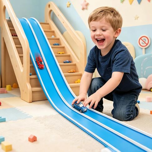 Flexible Race Track Compatible with Hot Wheels and Diecast 1/64th Cars in Saudi Arabia