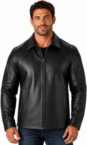 REED Men's Tall Casual Leather Jacket Union Made in USA in Kuwait