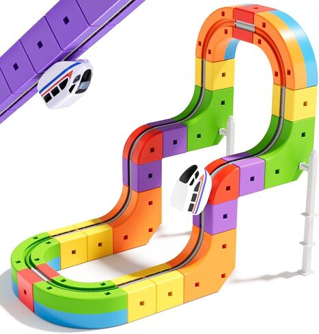 88 pcs KlickRail Electric Train Set Race Track for 3 4 5 6 7 8 Years Old in Kuwait