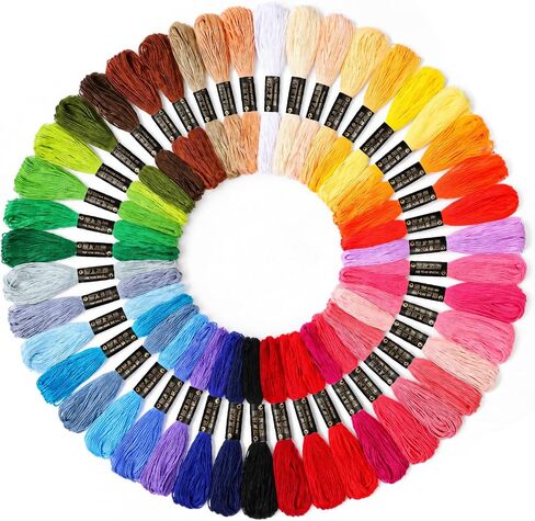 50 Skeins Embroidery Floss, Cross Stitch Threads Friendship Bracelet String in Kuwait