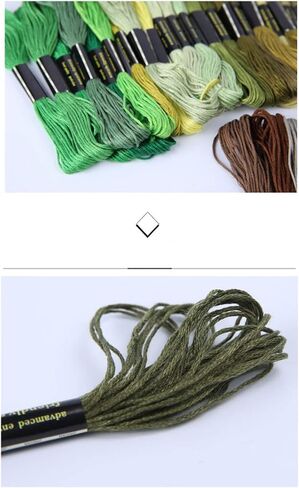 Friendship Bracelet String 50 Skeins Rainbow Color Embroidery Floss Cross Stitch Embroidery Thread Cotton Floss Bracelet Yarn, Craft Floss in Saudi Arabia