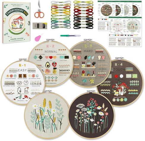 CYANFOUR Embroidery Kit for Beginners with Step-By-Step Guidance & Videos in Kuwait