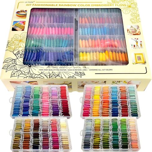 Friendship Bracelet String Kit String Bracelet Making Kit with 80 Skeins Embroidery Floss Cross Stitch Thread with Storage Box in Saudi Arabia