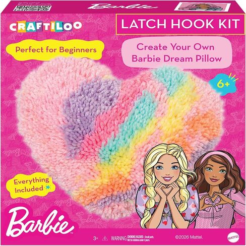Barbie® Latch Hook Kit for Kids Ages 6-12 - DIY Rug Pillow Craft in Kuwait