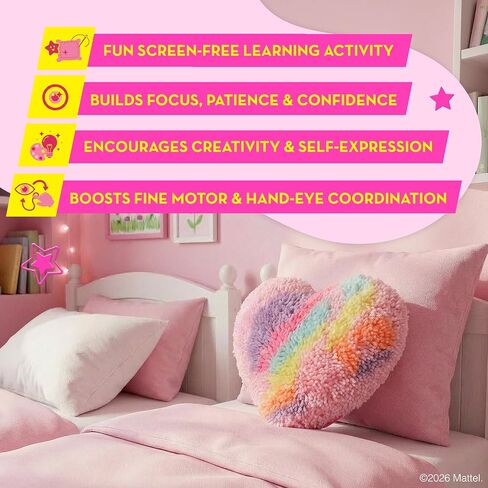 Barbie® Latch Hook Kit for Kids Ages 6-12 - DIY Rug Pillow Craft in Kuwait