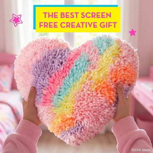 Barbie® Latch Hook Kit for Kids Ages 6-12 - DIY Rug Pillow Craft in Kuwait