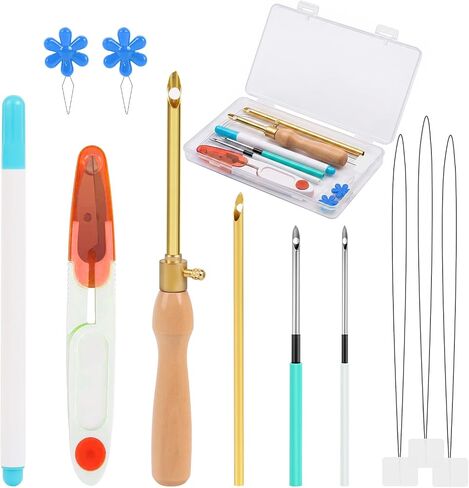 35Pcs Punch Needle Kit Adult Beginner, Adjustable Punch Needle Tool in Kuwait