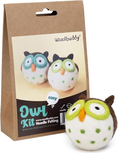Woolbuddy Needle Felting Kit Starter Set, 24 Colors, White Core Wool & Tool in Kuwait