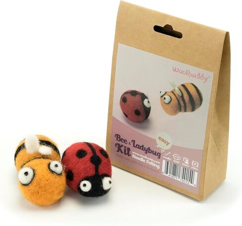 Woolbuddy Needle Felting Kit Starter Set, 24 Colors, White Core Wool & Tool in Kuwait
