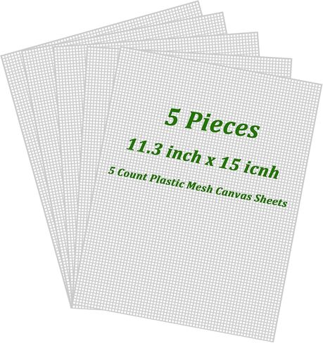 5 Pieces Plastic Canvas Sheets 5 Count, 15x11.3in Plastic Mesh Sheet in Kuwait