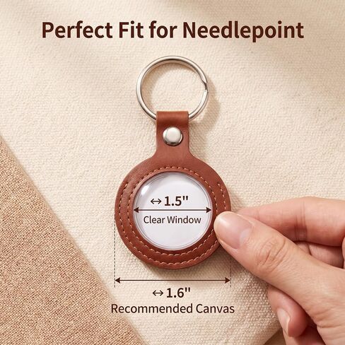 MEYAGO 5PCS Self Finishing Needlepoint Key Fob Kit, PU Leather DIY Needlepoint Keychain Blanks, Stitching Craft Key Fob Backing for Embroidery Projects, Handmade Personalized Bag Charm Accessories in Saudi Arabia