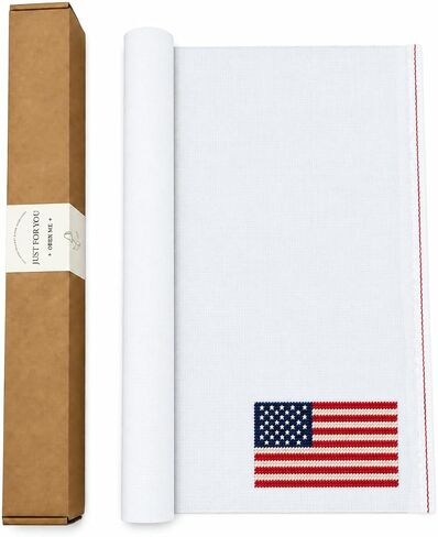 13 Mesh Premium White Cotton Needlepoint Canvas 20" x 18", Rolled, Includes Artist Tape in Saudi Arabia