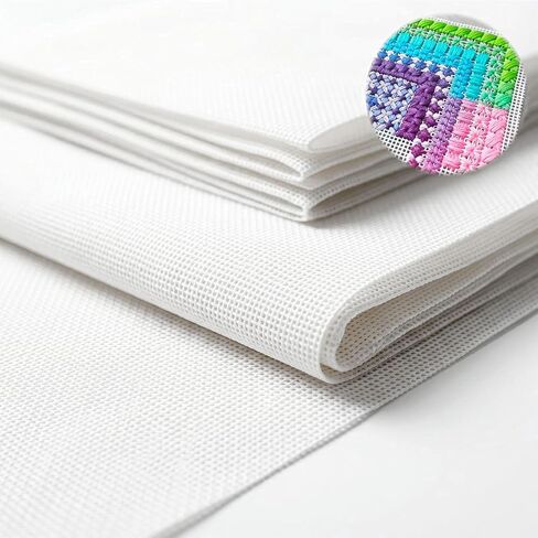 2-Pack Needlepoint Canvas, 18-Mesh, 20" X 18", White Needlepoint Canvas Embroidery Blank White Cotton in Saudi Arabia