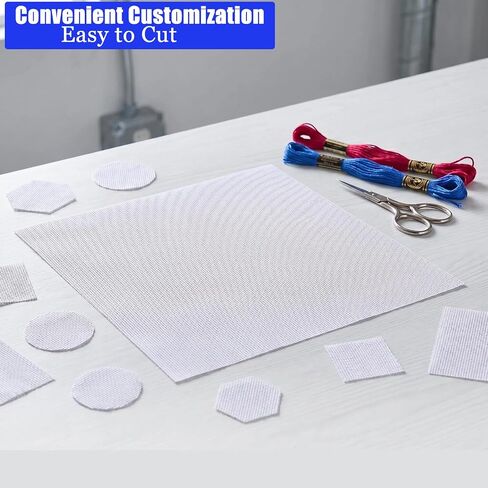 3pcs /3sizes Needlepoint Canvas 13-Mesh Cotton, White Pure Cotton Cross Stitch& Embroidery Blank Mesh Cloth for Knit Crochet Projects and DIY Embroidery Crafts (3Pcs) in Kuwait