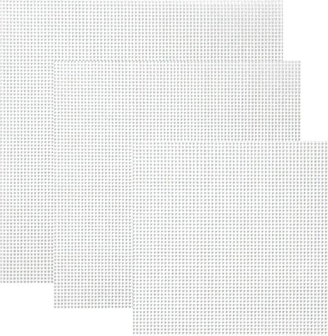 3pcs /3sizes Needlepoint Canvas 13-Mesh Cotton, White Pure Cotton Cross Stitch& Embroidery Blank Mesh Cloth for Knit Crochet Projects and DIY Embroidery Crafts (3Pcs) in Kuwait