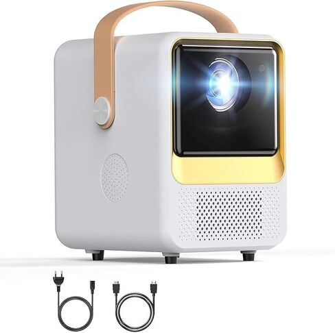 BESGEER Mini Projector WiFi for Tufting, 5.2 Built-in Bluetooth Portable Projector with HDMI/Audio/USB, 1080p Projector for Tracing Projection on Home DIY Rug Cloth Carpet (Off-White) in Kuwait