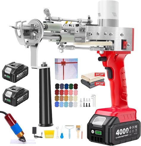 BESGEER Cordless Tufting Gun Kit, 2 in 1 Cut & Loop Pile Rug Maker in Kuwait