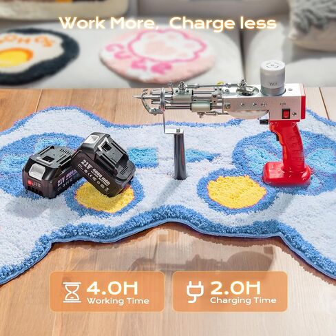 BESGEER Cordless Tufting Gun Kit, 2 in 1 Cut & Loop Pile Rug Maker in Kuwait