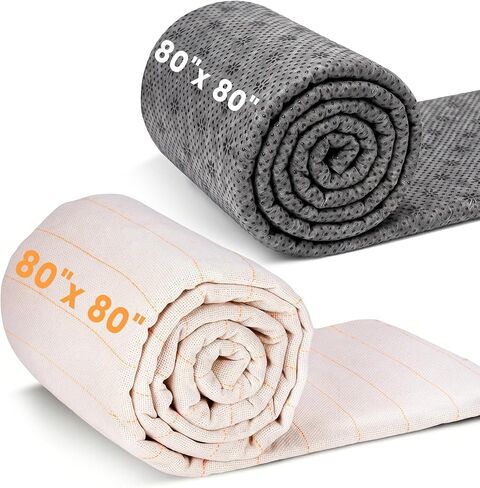 BESGEER 80 * 80 Inch Tufting Cloth Kit：Tufting Cloth with Yellow Marked Lines & Non-Slip Final Backing Cloth, Rug Tufting Kit Cloth for Tufting Gun, Punch Needle, Rug Hooking in Kuwait