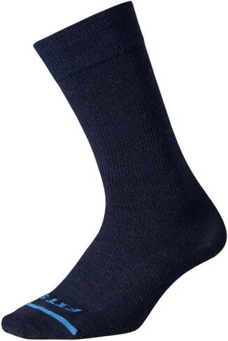 FITS Business – Crew: Comfortable Business Socks for Work, Dress Sock, Breathable Everyday Formal Wool Sock, Solid Navy, XL in Kuwait