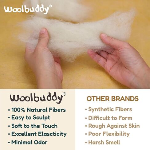 Woolbuddy Needle Felting Kit Beginner Set, 40 Colors, White Core Wool, Tool in Kuwait