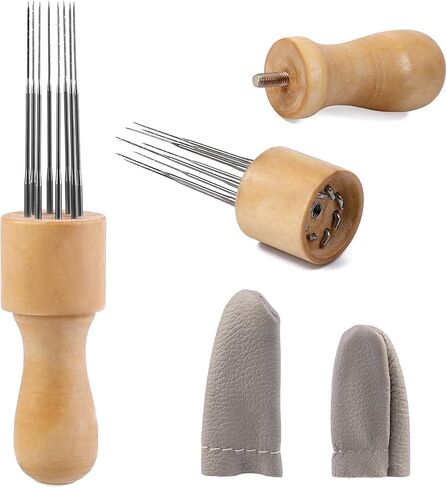 Mayboos Felting Needle Tools with Eight Felting Needles Wooden Handle in Kuwait
