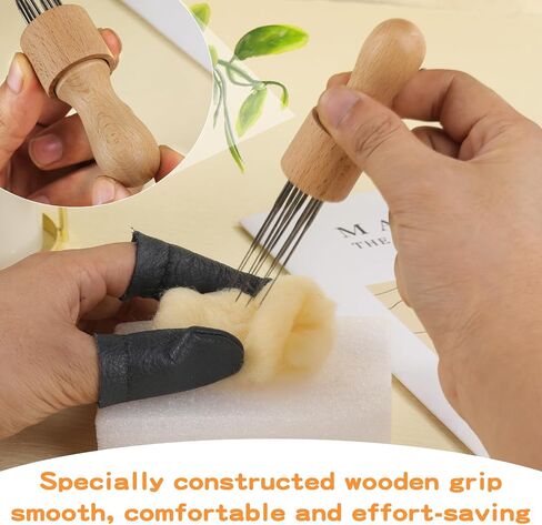 Mayboos Felting Needle Tools with Eight Felting Needles Wooden Handle in Kuwait