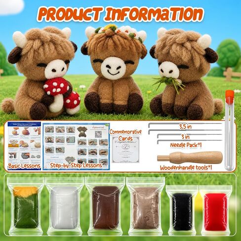 Voduynl Beginner Needle Felting Kit (Cow) in Saudi Arabia